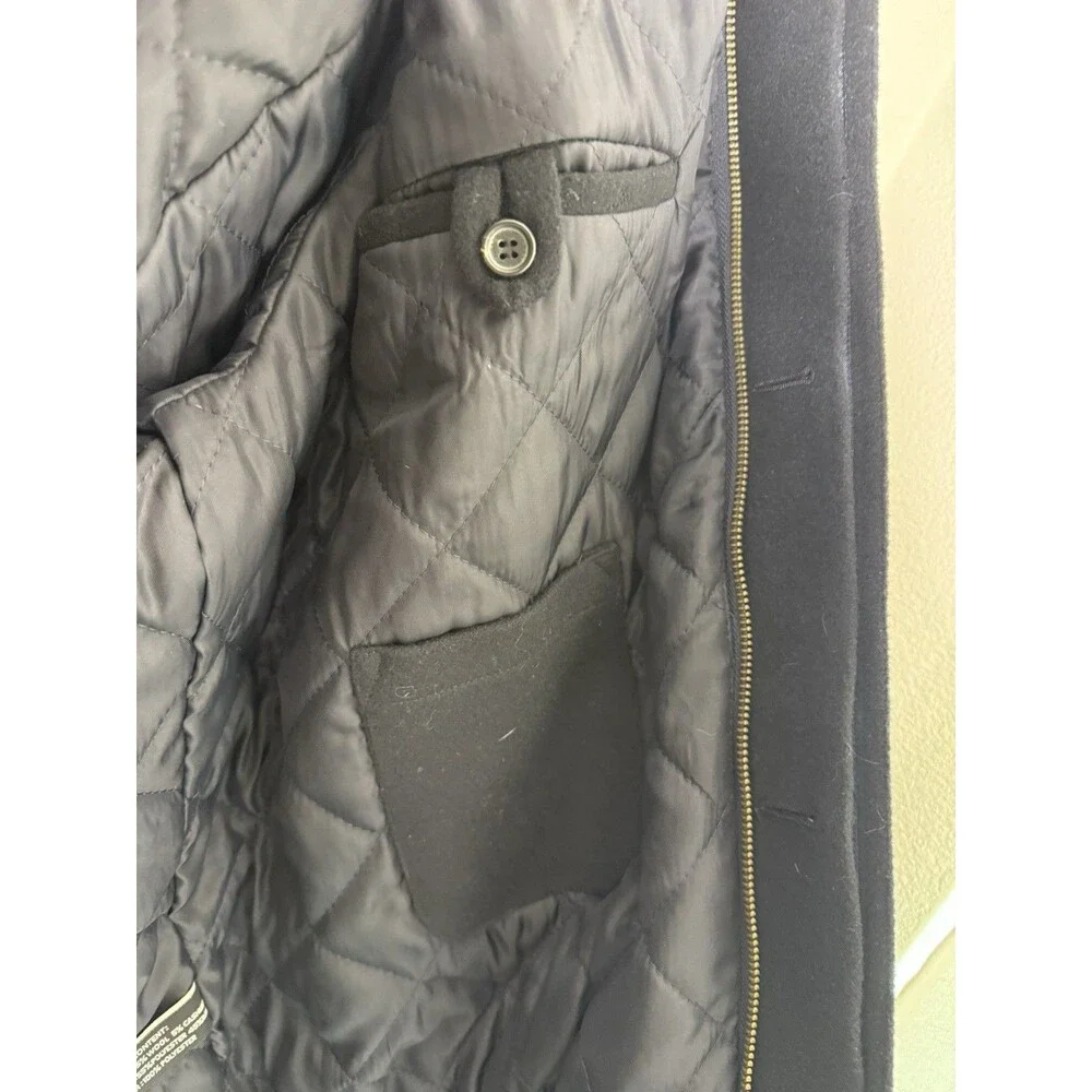 Jos. A. Bank Black Wool Cashmere Bomber Jacket Men’s Large Quilted Lined Zip